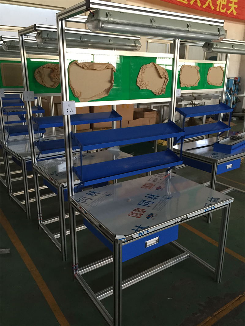 亞克力有機(jī)玻璃鋁型材工作臺